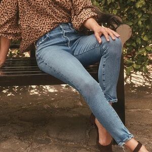 Agolde Nico high rise slim jeans women’s 27 blue denim EUC